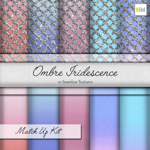 Ombre Iridescence Seamless Textures NM