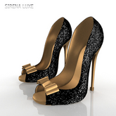 Sequin Gold Gisa Heels Legacy