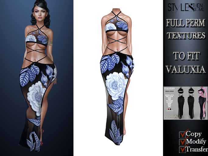STYLES - VALUXIA[FP] - Regina Dress - TEXTURE FULL PERM-v2.1