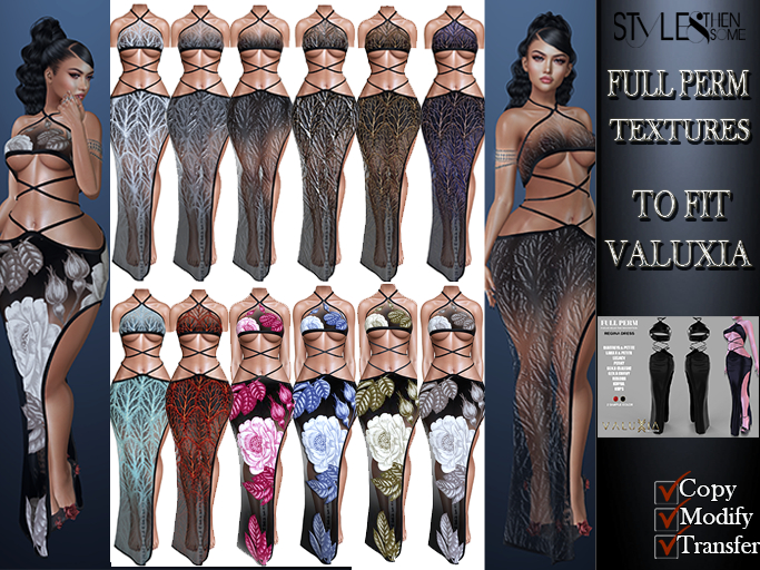 STYLES - VALUXIA[FP] - Regina Dress - TEXTURE FULL PERM-MegaPack