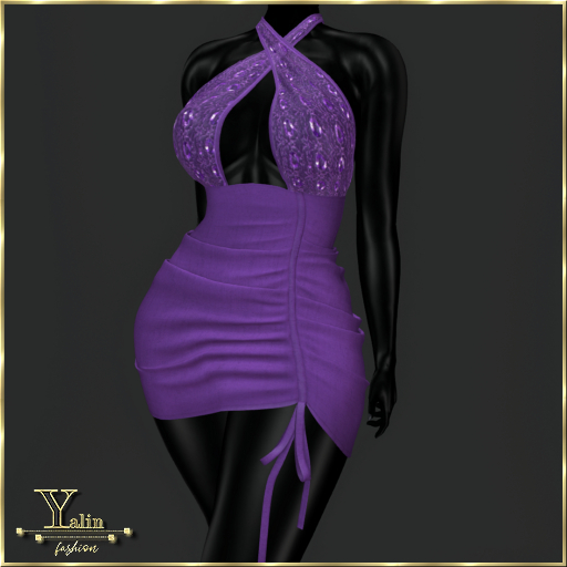 Yalin Fashion JANA Violet NECKHOLDER & SHOES