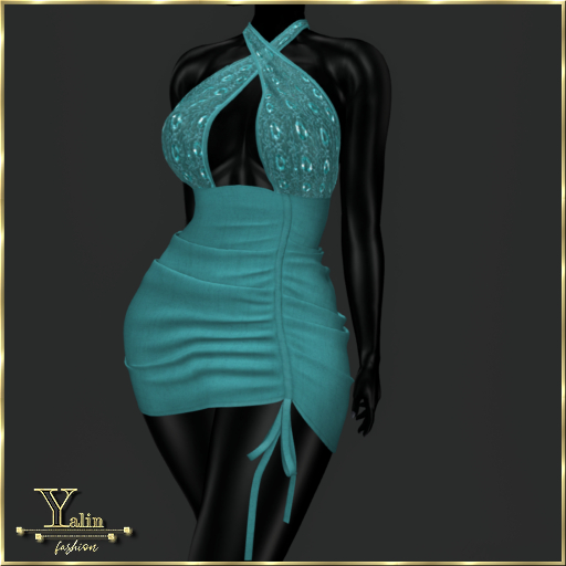 Yalin Fashion JANA Aqua NECKHOLDER & SHOES