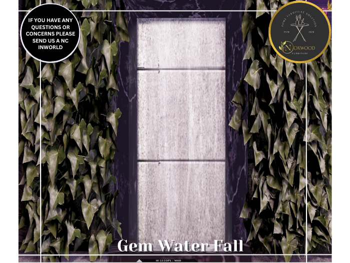 Gem Water Fall - Marble Black 