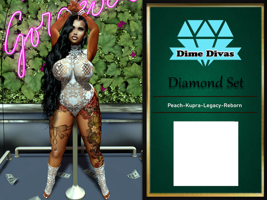 { Dime Divas } Diamond Set White