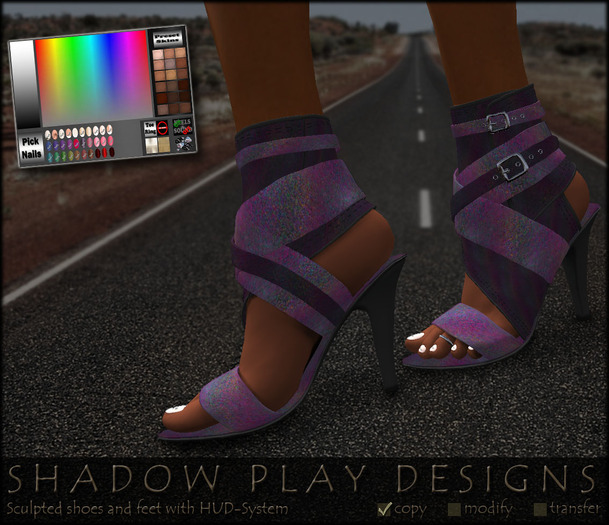 Shadow Play Designs - Sculpted shoes & feet Indigo (boxed)
