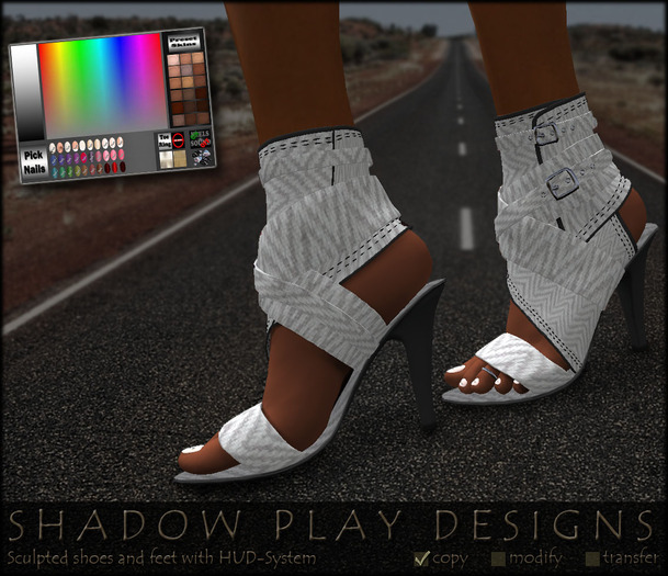 Shadow Play Designs - Sculpted shoes & feet LinenWhite (boxed)