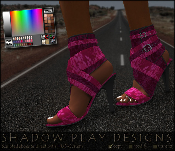 Shadow Play Designs - Sculpted shoes & feet PinkHibiskus (boxd)