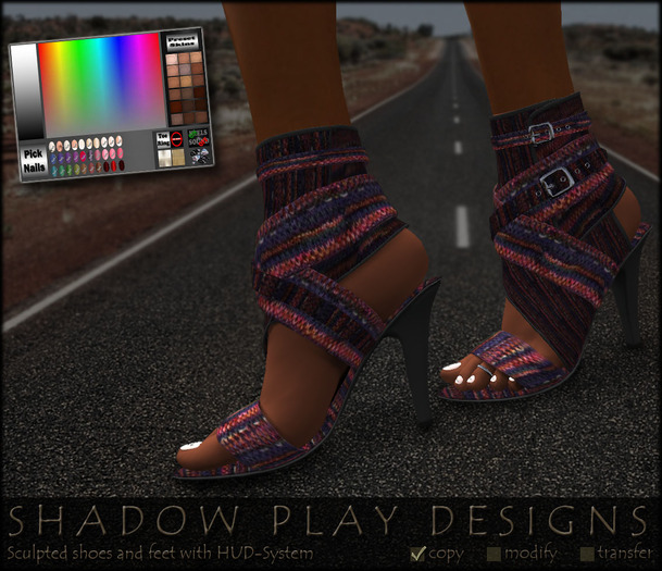 Shadow Play Designs - Sculpted shoes & feet Stripe (boxed)