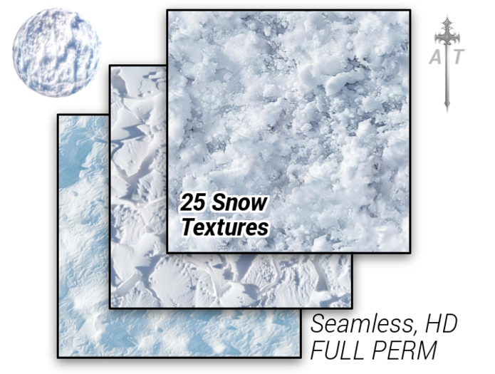 [AT] 25 Seamless Snow Textures (FULL PERM)