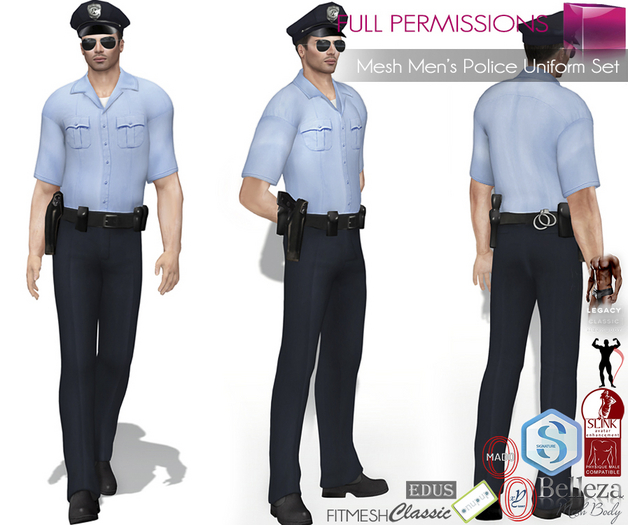 Full Perm Men's Police Uniform for Belleza Jake Signature Gianni Legacy Slink Classic Gamit Onupup Edus Mado