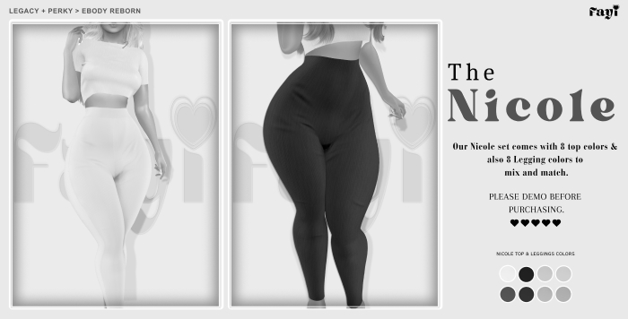Fayi. Nicole Ribbed Set - DEMO
