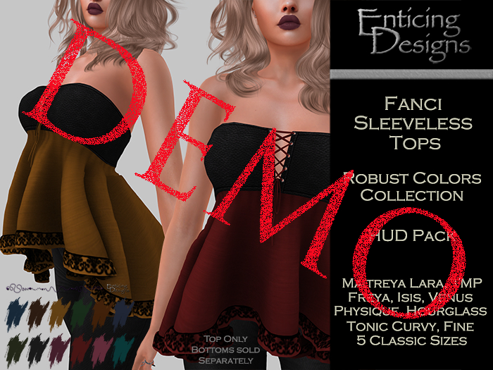 *ED DEMO Fanci Sleeveless Top - Robust Colors Collection