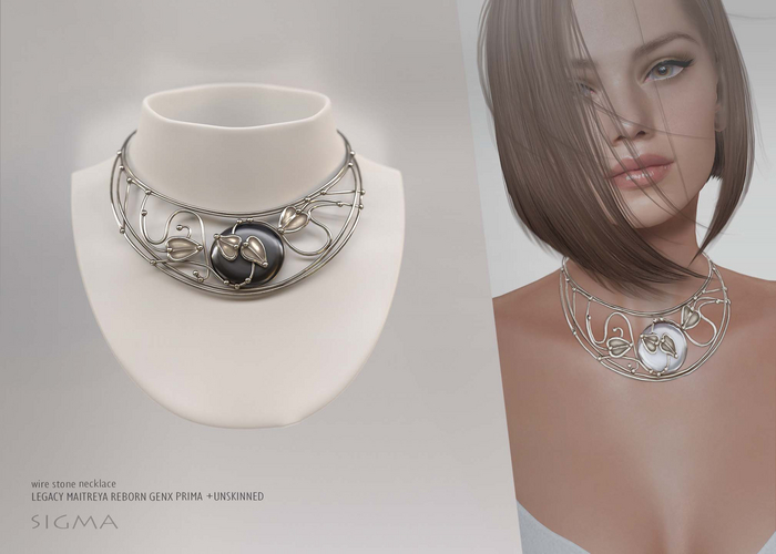 SIGMA Wire stone necklace 