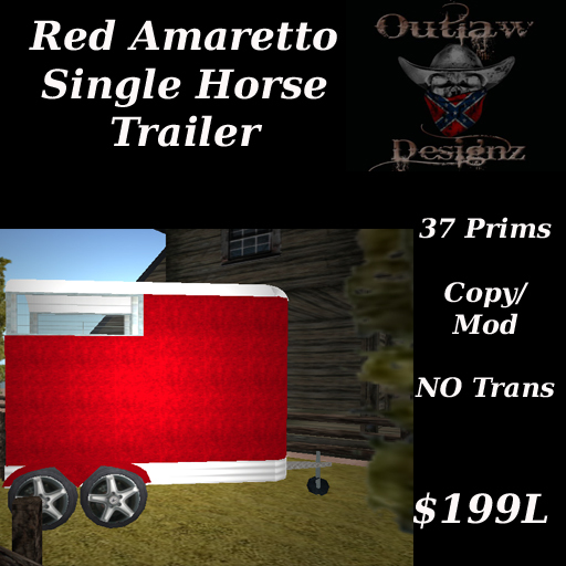 Red Amaretto Single Horse Trailer