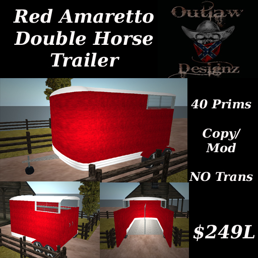 Red Ameretto Double Horse Trailer