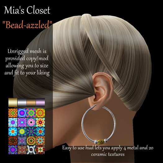 MC "Bead-azzled" Hoop Earrings