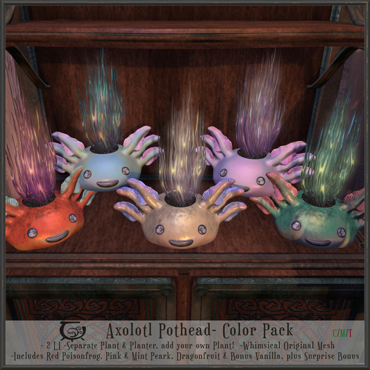 [CC] Axolotl Pothead- Color Pack