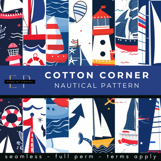 Made by Porter - Cotton Corner - Nautical Pattern