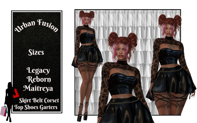 LATEXT SKIRT TOP GARTERS SHOES 2