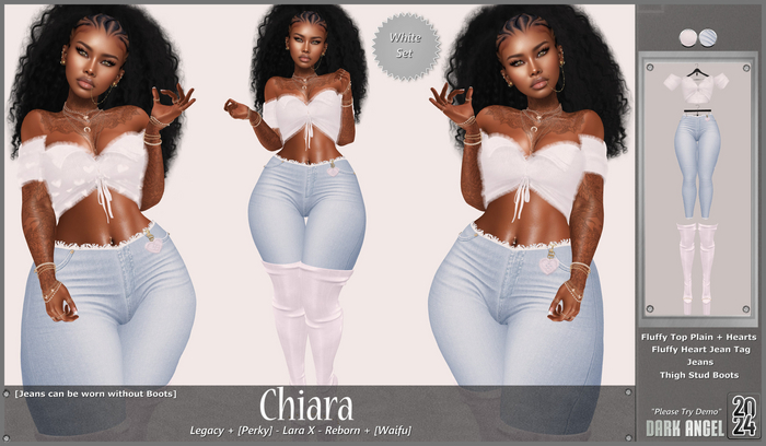 Dark Angel : Chiara Set - White [Legacy/Perky - Lara X - Reborn/Waifu]