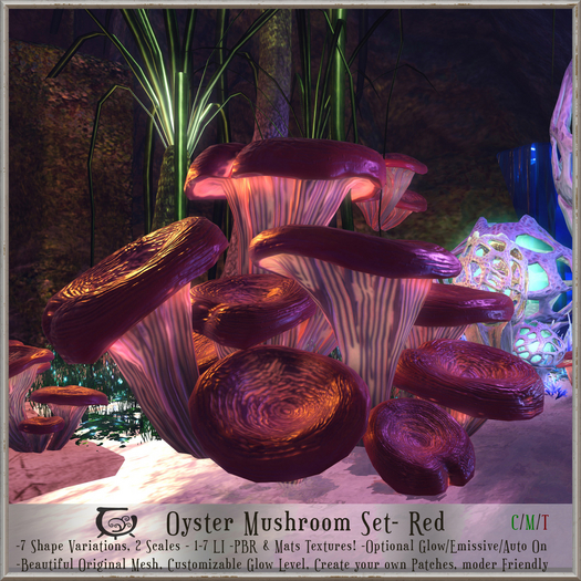 [CC] Oyster Mushroom Set- Red
