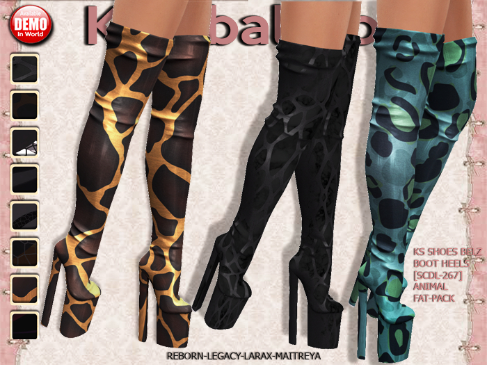 KS SHOES BELZ BOOT HEELS [SCDL-267] ANIMAL FAT-PACK
