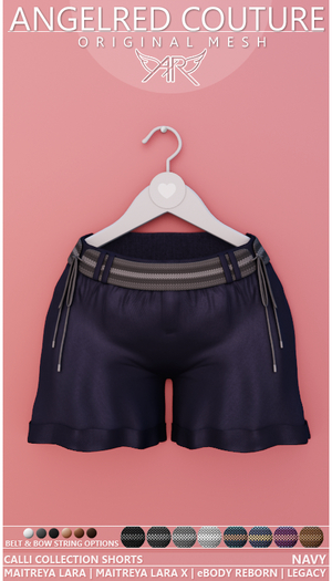 AngelRED Couture - Mesh Calli Shorts [Navy]