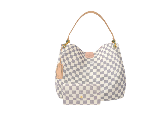 Hollyhood Speedy White Check Bag & Wallet
