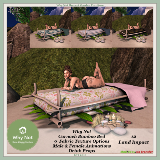 Why Not - Carnach Bamboo Bed-Texture Change-Boxed
