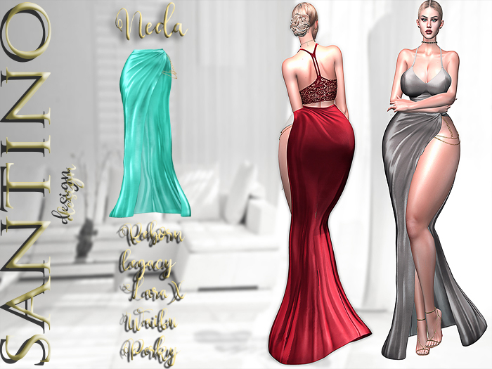 Santino Design-Long Skirt-Green-ADD ME