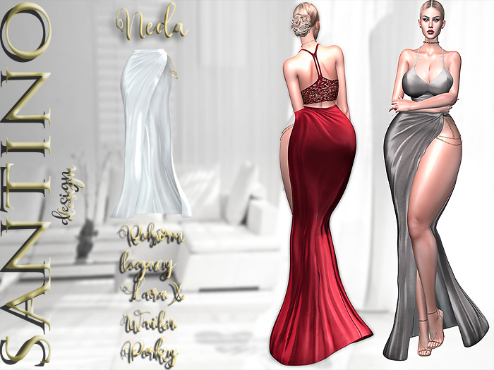 Santino Design-Long Skirt-White-ADD ME