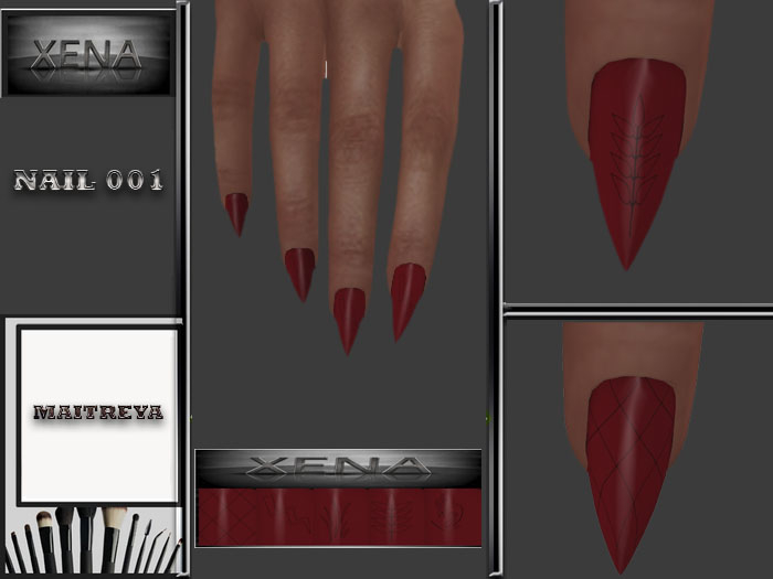Nails 001 red