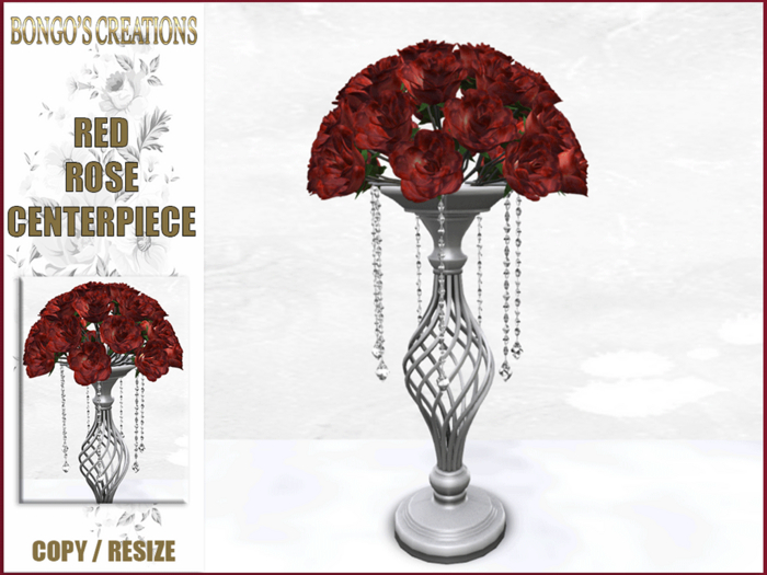 BMC5362 - (Bongo's creations) RED ROSE CENTERPIECE