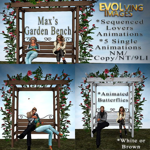 Max Animated Garden Bench