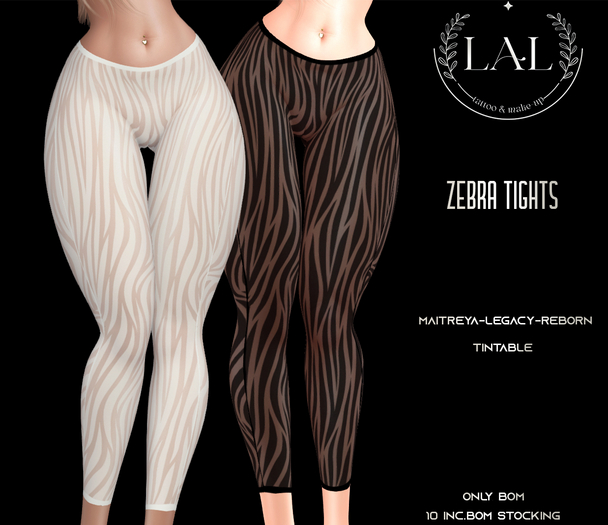 LAL-Zebra  Tights Only Bom-Tintable