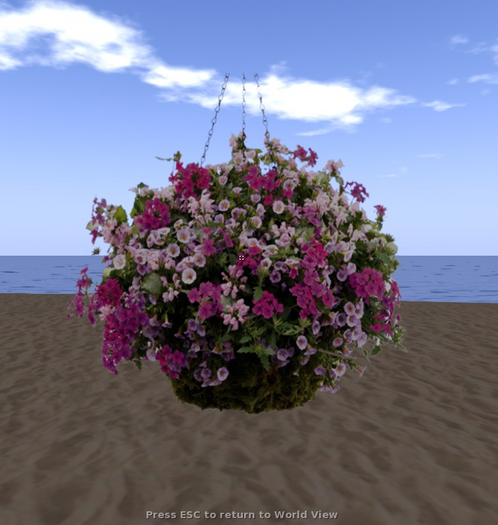 Pink Hanging flowers texture * Hanging basket *