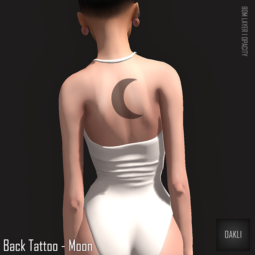 [OAKLI] Back Tattoo - Moon