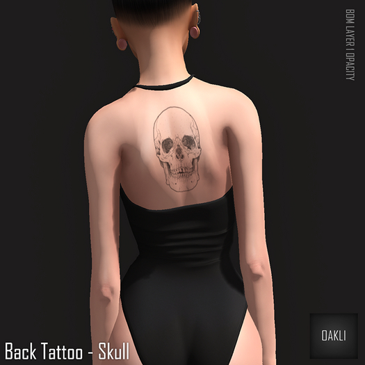 [OAKLI] Back Tattoo - Skull