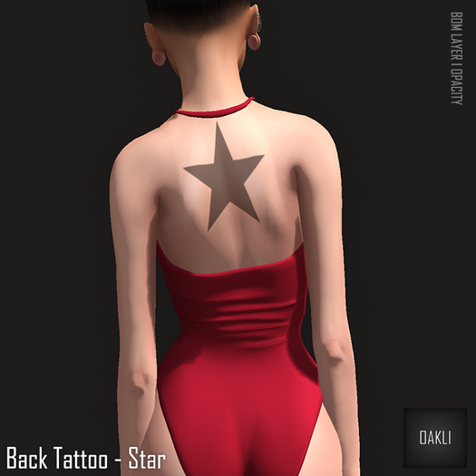 [OAKLI] Back Tattoo - Star