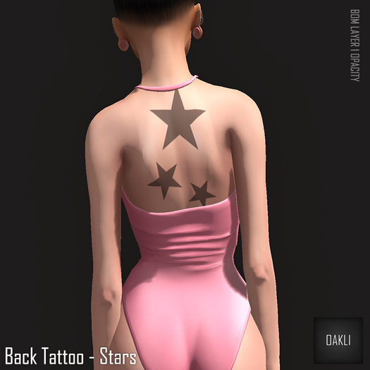 [OAKLI] Back Tattoo - Stars
