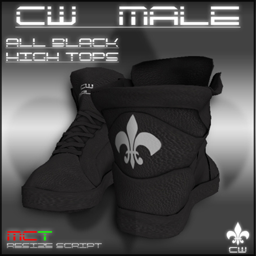 .:CW MALE:. Black High Tops