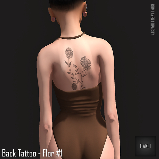 [OAKLI] Back Tattoo - Flor #1