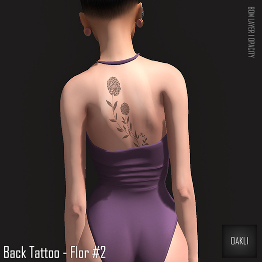 [OAKLI] Back Tattoo - Flor #2