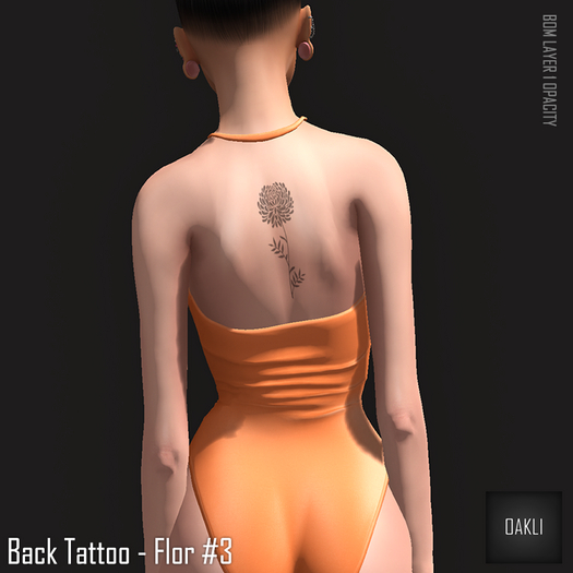 [OAKLI] Back Tattoo - Flor #3