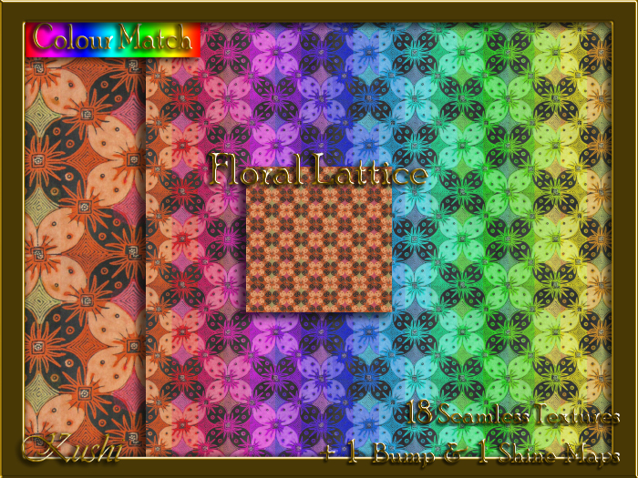 Floral Lattice Seamless Texture Pack