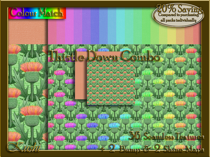 Thistle Down COMBO Seamless Texture Bundle