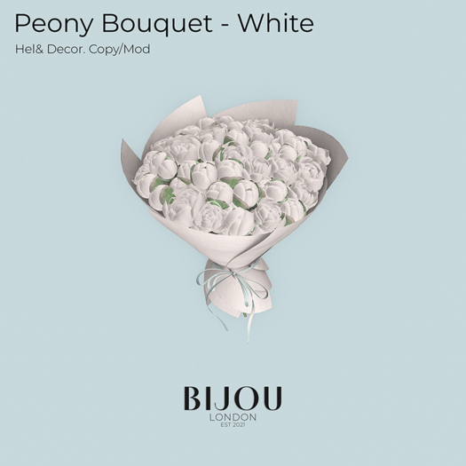 BIJOU :: Peony Bouquet - White *add me*