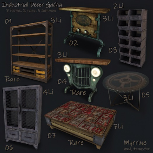 03 Industrial Decor Gacha - metal shelf