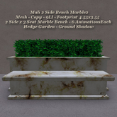 Mali 2 Side Bench Marble2