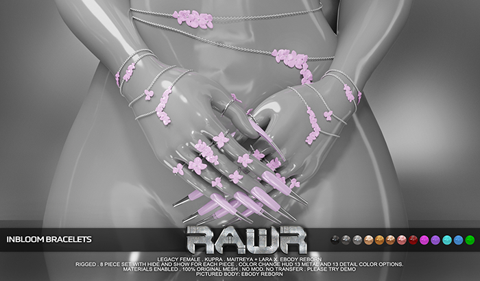 RAWR! Inbloom Bracelets DEMO (add me)